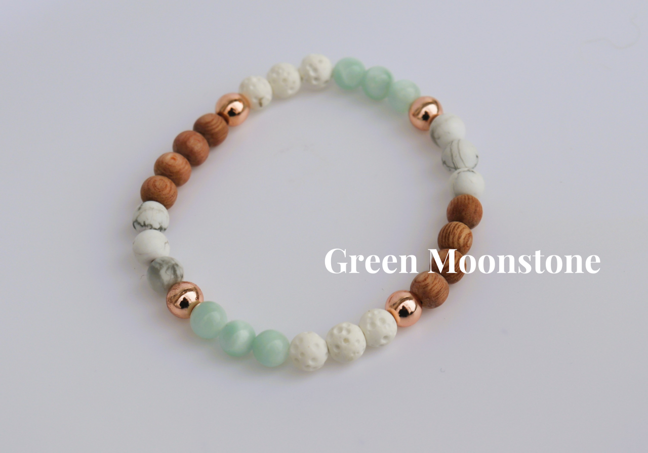 Green Moonstone Diffuser Bracelet
