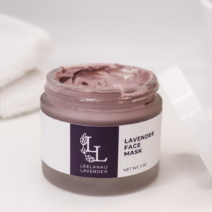 naturally colored purple clay face mask